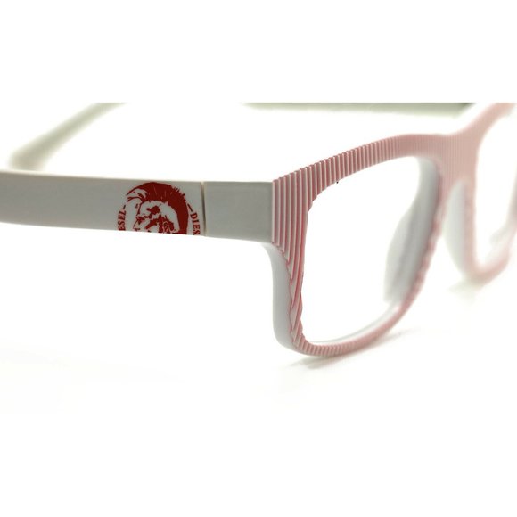 Diesel Rectangular Style Red Striped White Frame main image 4